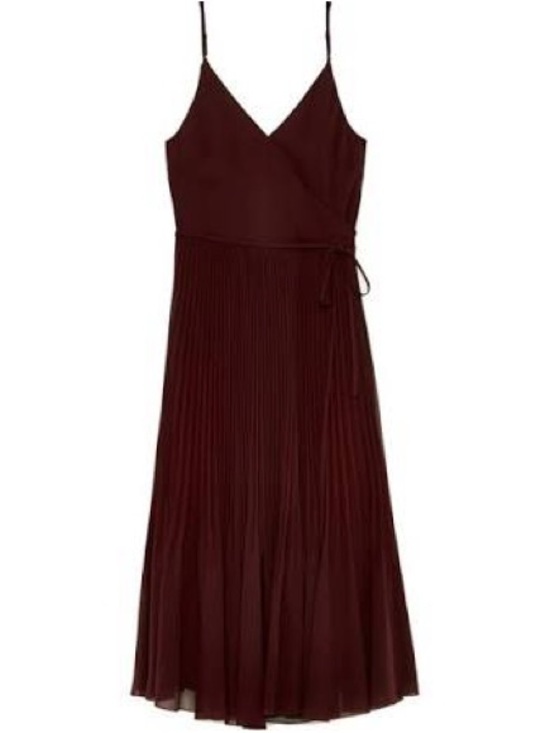 Wilfred Dresses & Skirts - Wilfred Wine Sleeveless Pleated Wrap Maxi Dress